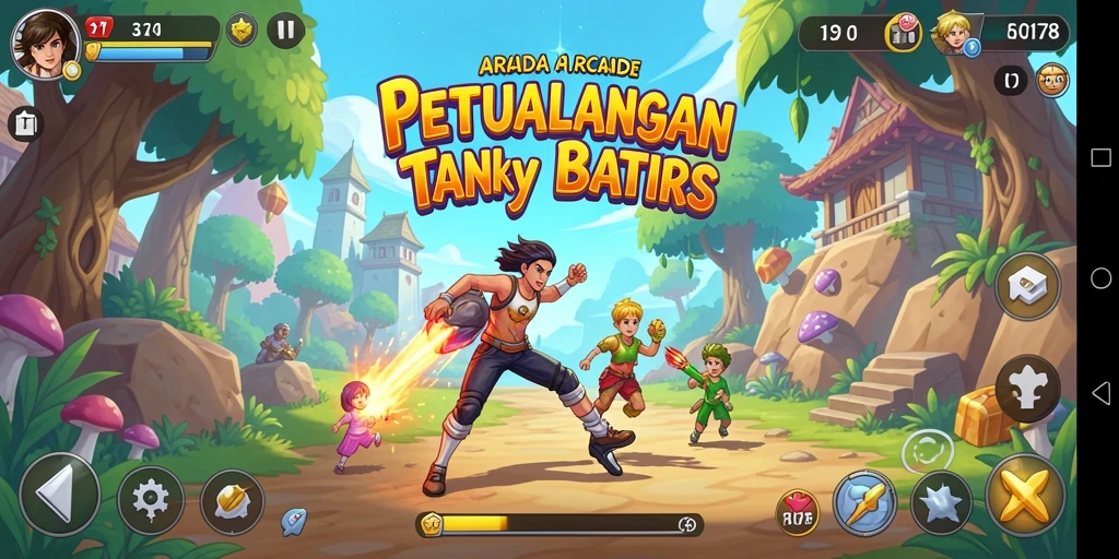 Screenshot gameplay menampilkan aksi seru dalam game Arcade.