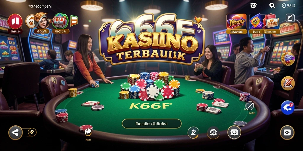 Tampilan gameplay menakjubkan dari permainan Kasino 666F.