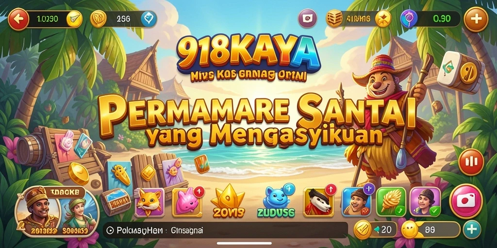 Tampilan gameplay 918KAYA yang cerah dan menarik.