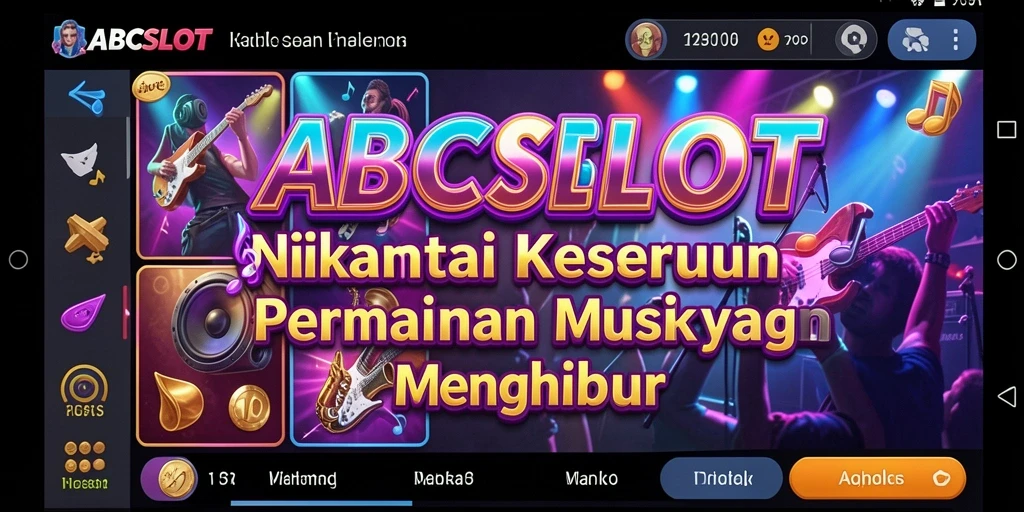 Tampilan gameplay aplikasi ABCSLOT yang seru dan interaktif.