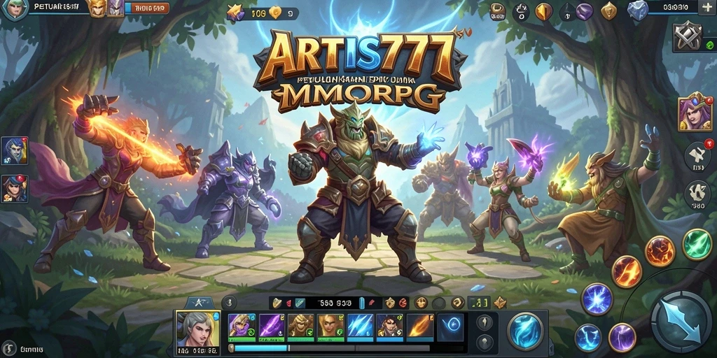 Tangkapan layar menampilkan aksi seru dalam game MMORPG ARTIS777.