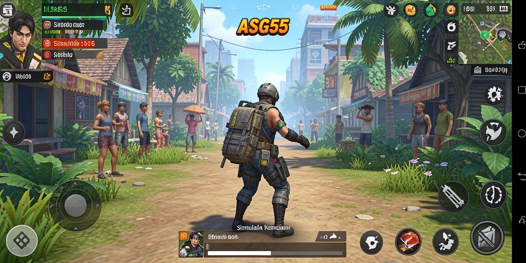 Screenshot gameplay ASG55 yang menampilkan aktivitas simulasi yang menarik.