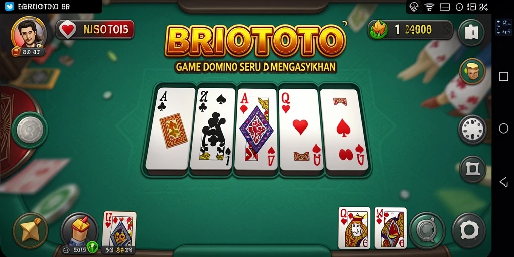Tampilan gameplay seru dalam BRIOTOTO saat bermain domino.