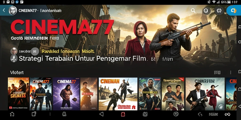 Tangkapan layar utama CINEMA77 menampilkan gameplay menarik dan strategi film.
