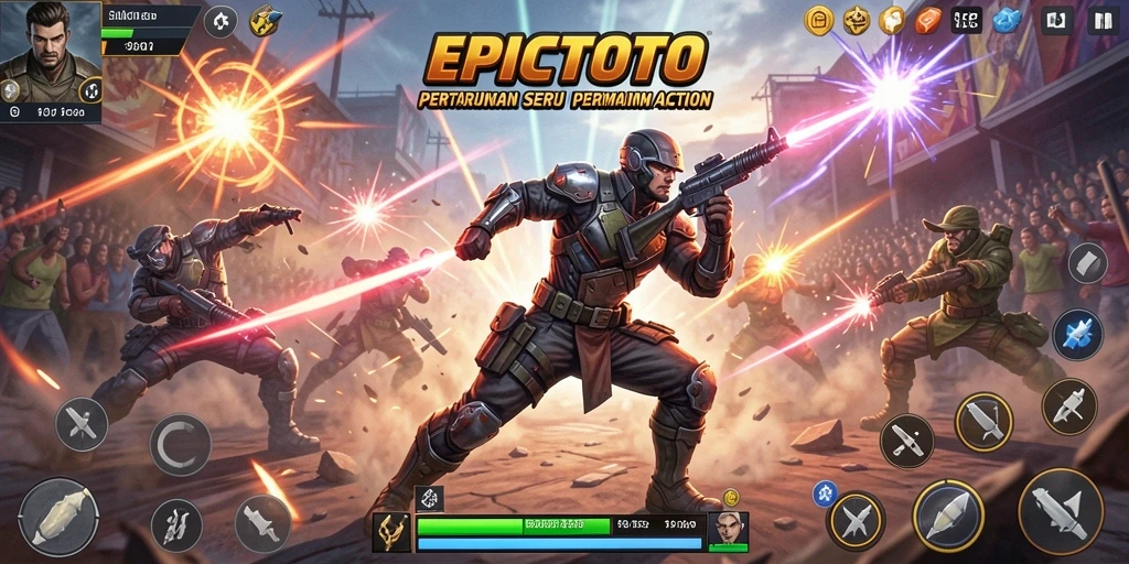 Tampilan seru dari gameplay EPICTOTO yang menantang.