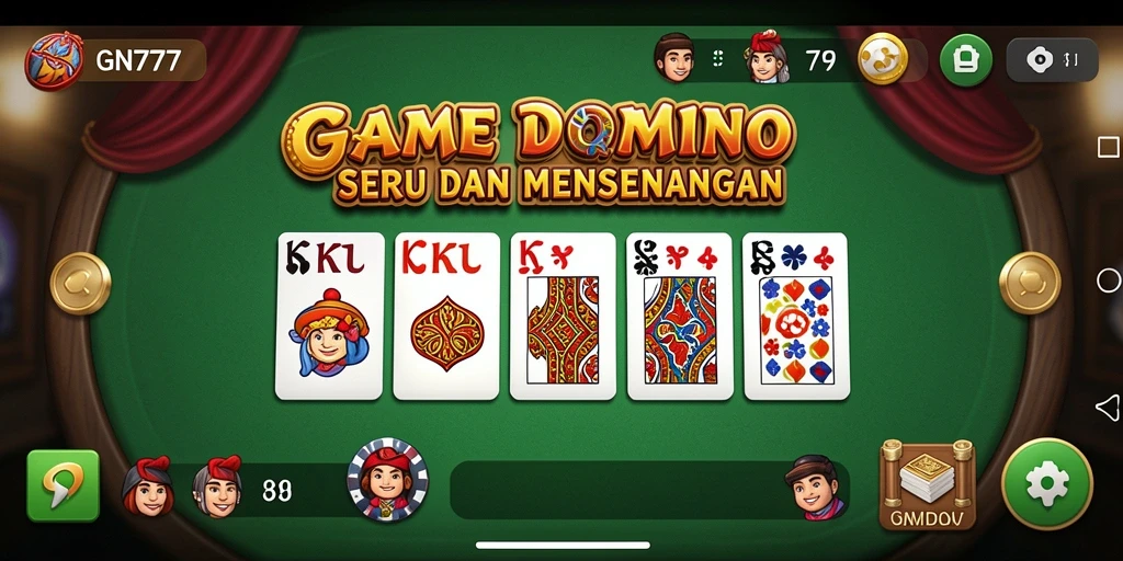 Tampilan dinamis gameplay Domino di GN777.