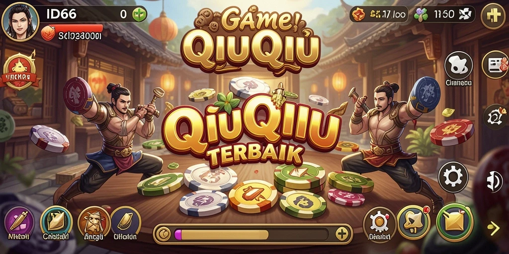 Screenshot gameplay ID66 menampilkan aksi seru permainan QiuQiu.