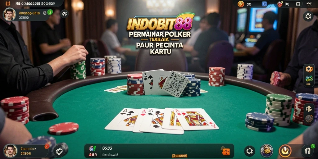 Screenshot menampilkan aksi seru dalam permainan Poker yang menantang.