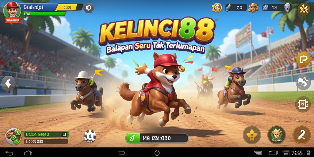 Tampilan gameplay seru dalam balapan KELINCI88 yang mendebarkan.