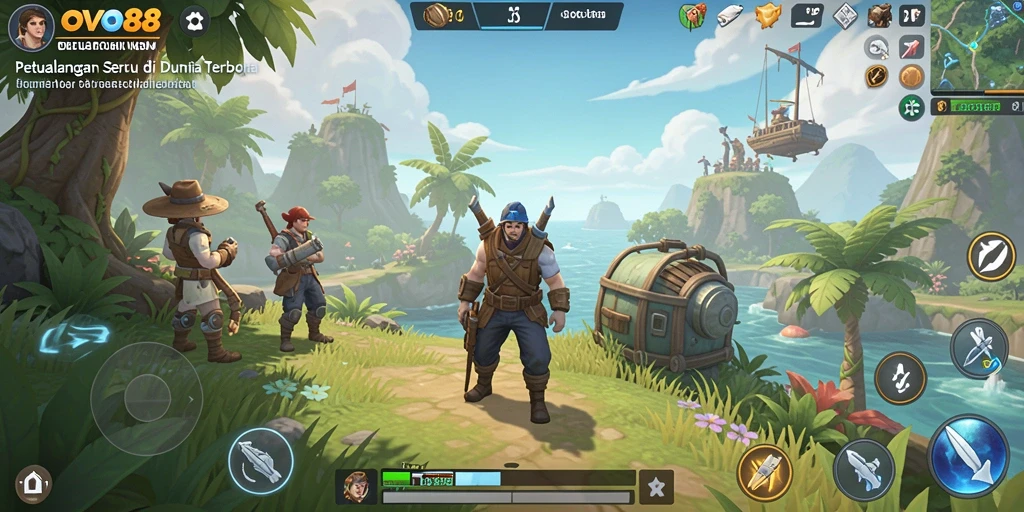 Tampilan gameplay seru di dunia terbuka OVO88 dengan berbagai misi.