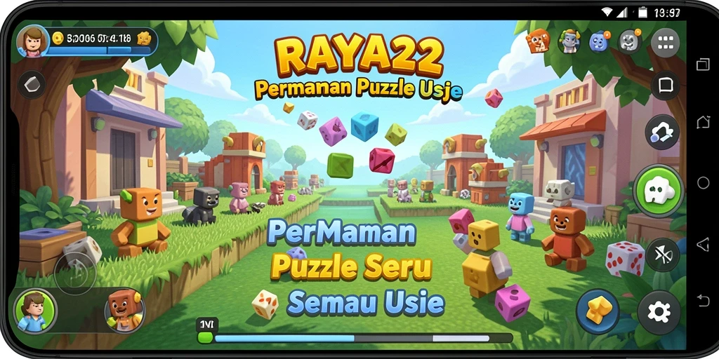 Screenshot gameplay RAYA22 menampilkan tantangan puzzle menarik.