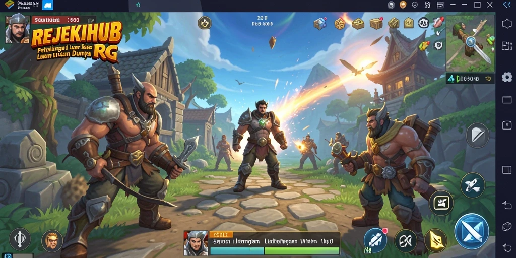 Tampilan gameplay seru dari REJEKIHUB dengan karakter dan dunia yang luas.