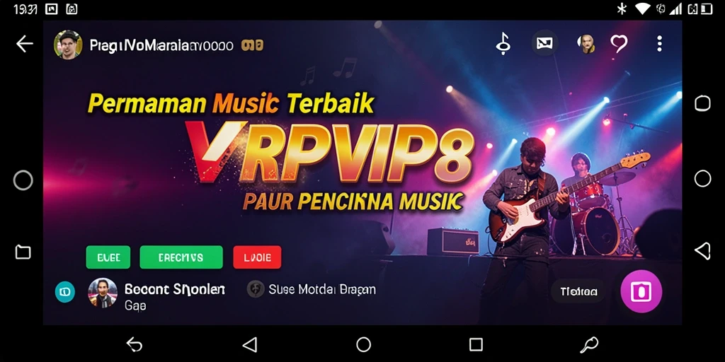 Screenshot utama RPVIP8 menampilkan gameplay seru dengan musik.