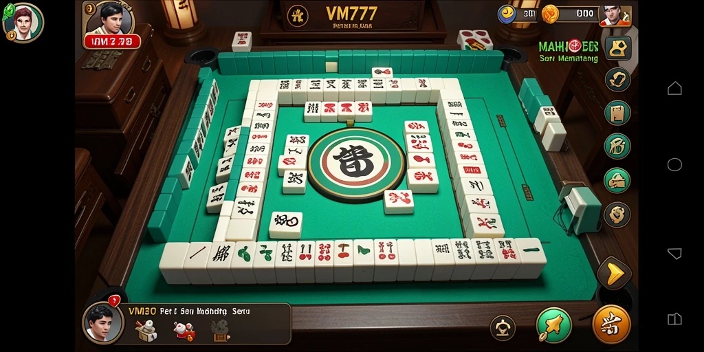 Tampilan gameplay VM777 yang menarik dalam permainan Mahjong.
