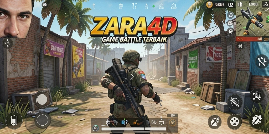 Tampilan gameplay seru dalam pertarungan Battle Royale di ZARA4D.
